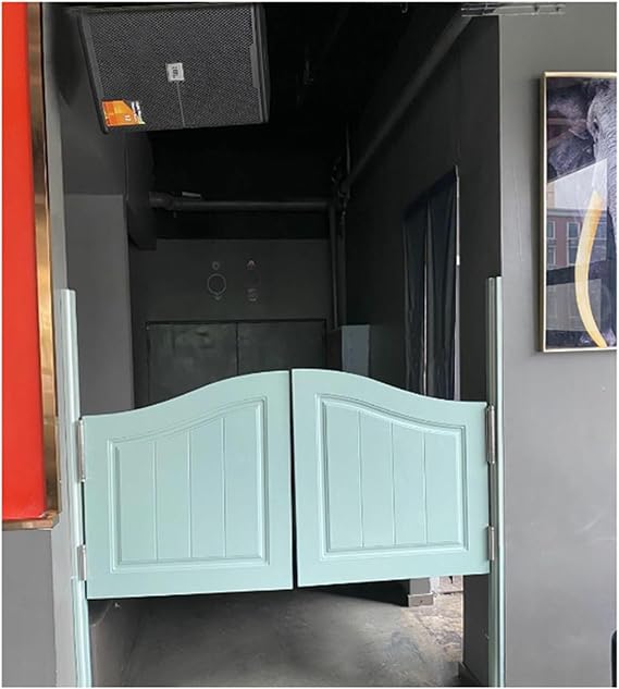 Cafe Swinging Doors, Indoor Premade Louvered Cafe Saloon Door ,Swing Door Kitchen Restaurant Emporium Terrace Entrance Partition,Auto Close Hinges Batwing Bar Door ( Size : W70xH70cm(27.55X27.55in) )