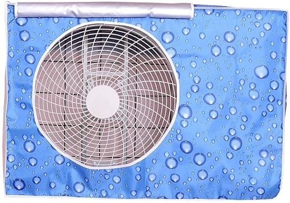 HVAC Cover for Outside Unit, Air Conditioner Covers for Outside, Sun-Proof Rain-Proof Noise-reducing and Heat-Insulating, Suitable for All Seasons(Blue,84x57x32cm/33x22x12in)