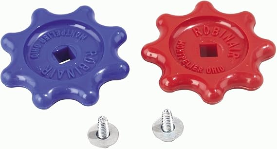 Robinair 40449 Replacement Handwheel Set - Red, Blue