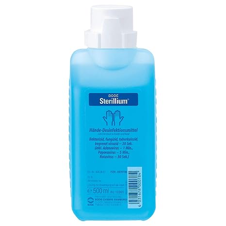 Winware 974075 Sterillium Hand Disinfectant - 500ml. | Protects staff and guests in commercial kitchens with rapid hygienic rub action; convenient size for busy prep stations.