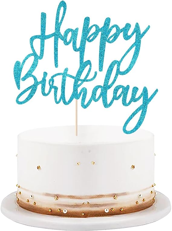 glitter Happy Birthday Cake Topper, Happy Birthday Cake Decoration Suitable