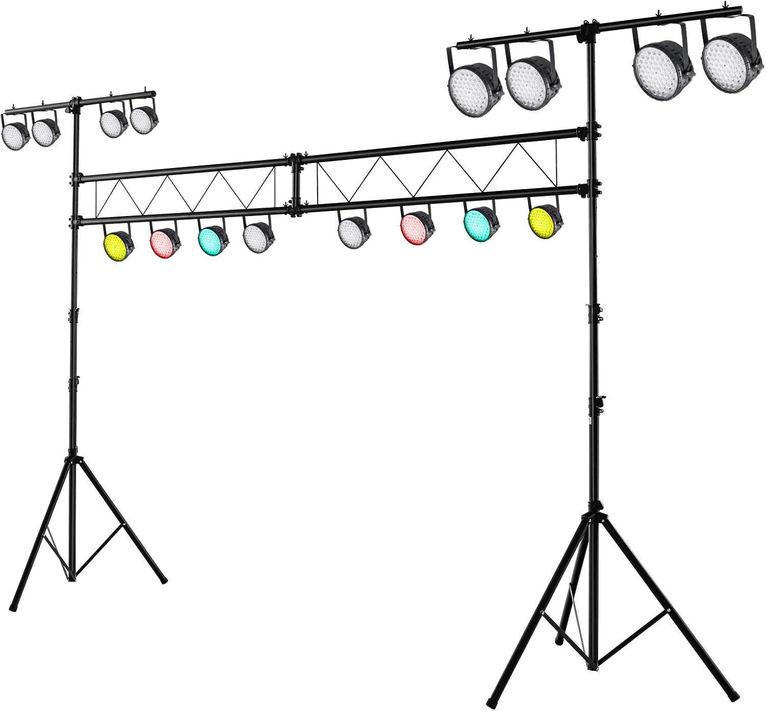 gymax stage lighting stand 3.5m portable light stand with retractable t bar light stand with 11 height adjustable light stand for shows & events load 100kg