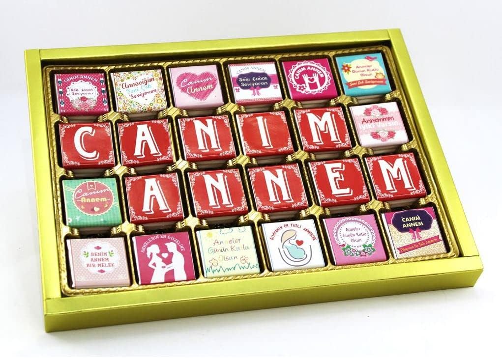 Dark Brown Chocolates & Confections Madlen Chocolate in 72 Special Boxes with My DEAR MOTHER Written