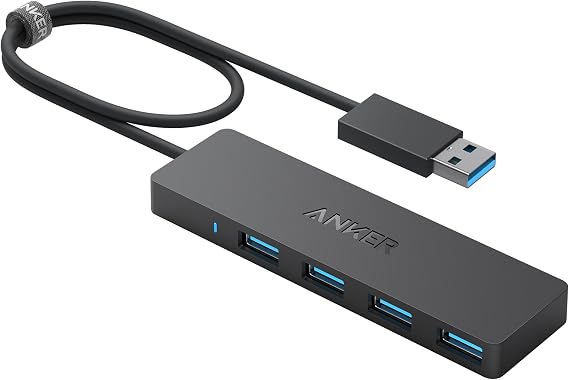 Anker USB Hub 4 Ports, Multiple USB 3.0 Hub, USB Splitter for Laptop, Extender for A Port Laptop, PC, Desktop and More [Charging Not Supported](2ft USB-A) | Multiport adapter with 5Gbps Data Transfer for USB-A Port Laptop, PC, Desktop and More (Charging Not Supported)(USB-A, 2ft)