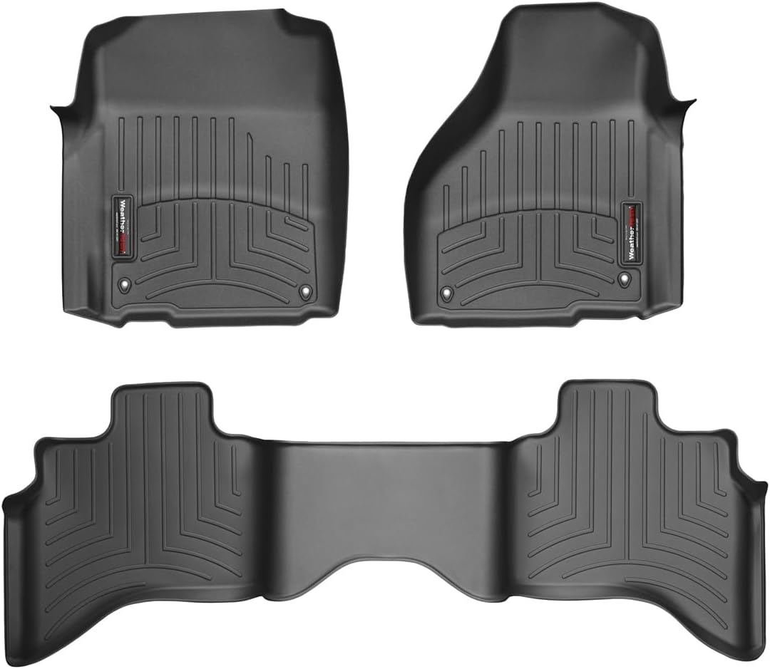 WeatherTech Custom Fit FloorLiners for Ram 1500 Classic, Truck 1500 - 1st & 2nd Row 444651-442162, Black