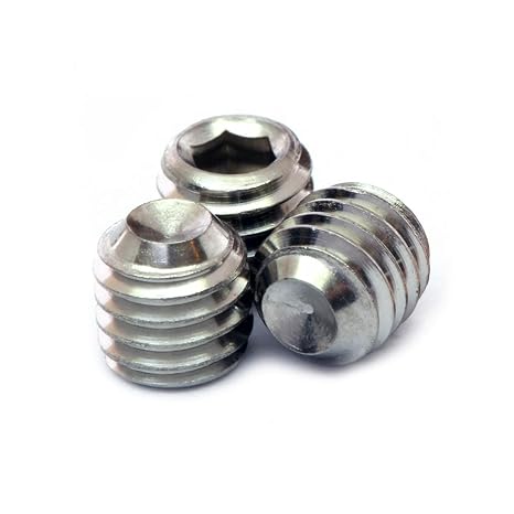 MonsterBolts - #4-40 x 3/32" Cup Point Set Screws, ASME B18.3, Stainless Steel, 10 Pack