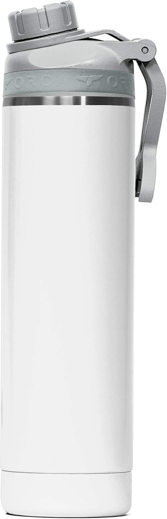 ORCA Hydra 22oz | Insulated, Stainless Steel Water Bottle with Powder Coat Finish & Silicone Grip Whale Tale Handle, Dishwasher Safe Sports Bottle Pearl