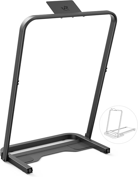 UREVO Walking Pad Handlebar Only, Universal Compatible with 23.6" Wide Walking Pad, Converts Walking Pad Into Treadmill in Seconds, Easy Moving with Wheels, Quick Assembly, Heavy Duty Design, Black