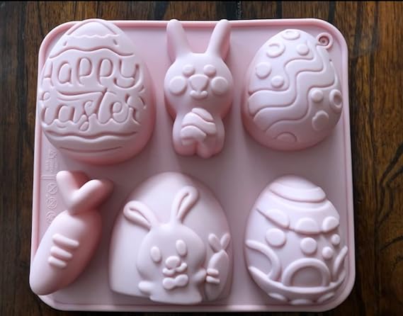 Easter Egg Easter Bunny Rabbit Silicone Fondant Chocolate Candy Soap Candle Mold