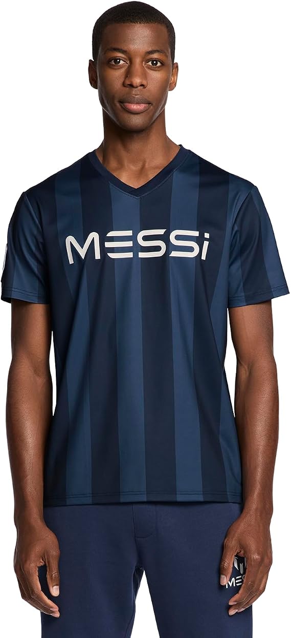 Messi Men's Heatwave V-Neck Tee, Lifestyle Short Sleeve T-Shirt