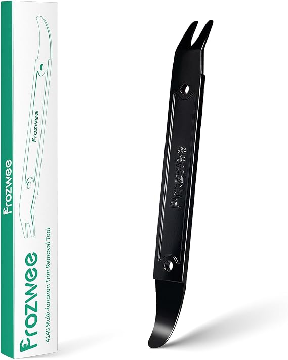 4140 Steel Multi-function Trim Removal Tool,Durable Pay Bar for Compact Panel,Auto Trim Interior,Sheet Metal,Fasteners,Also for Bumper Retainer Clips-1PCS