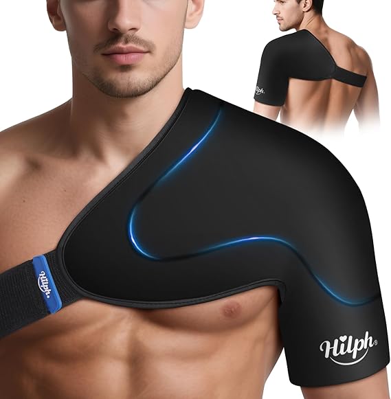 Hilph 3D Double-Layer Gel Shoulder Ice Pack Wrap Rotator Cuff Cold Therapy