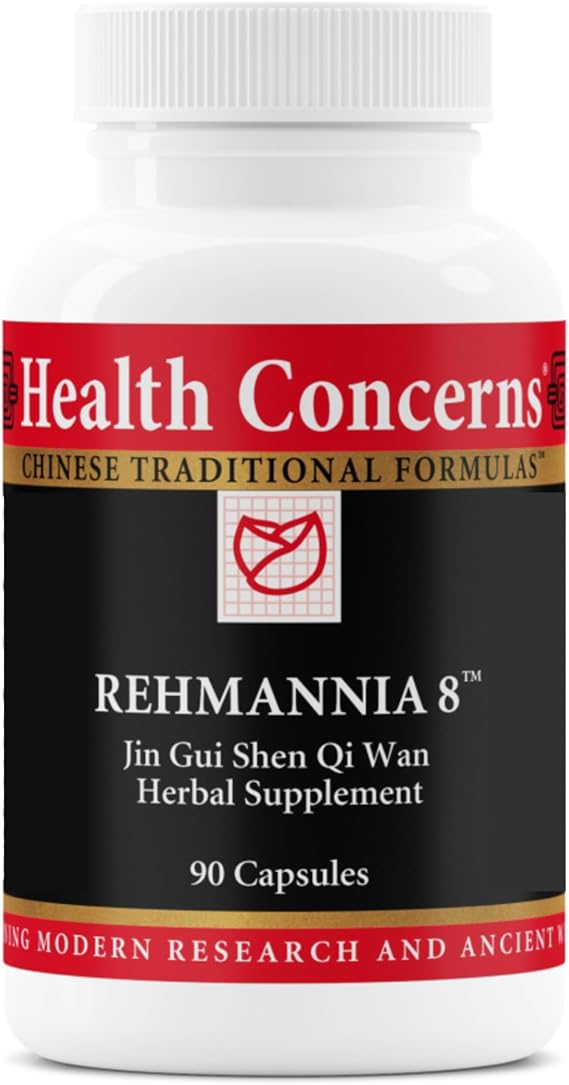 Health Concerns Rehmannia 8 - Kidney Cleanse Detox & Repair Supplement - Back Discomfort & Urinary Tract Health for Women & Men - Traditional Chinese Herbal Root Extract for Backaches - 90 Capsules
