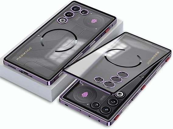 Redmagic 11 Airケース、クリアマット 2 in 1 傷防止保護カバー、 Redmagic 11 Air用耐衝撃携帯電話ケース パープル