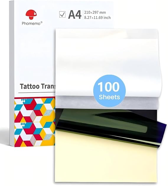 Phomemo M08F Tattoo Transfer Paper, A4 Thermal, 100 pcs
