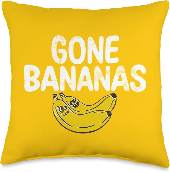 Gone Bananas Throw Pillow