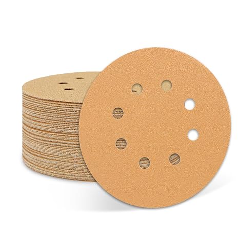 50 PCS 120 Grit 5 Inch 8 Hole Sanding Discs