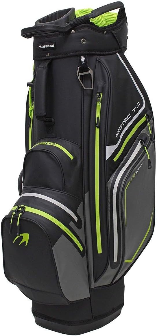 Benross By American Golf ProTec 7.0 Waterproof Golf Cart Bag – 14-Way Divider System, 9 Accessory Pockets, Waterproof Construction, Easy-Lift Handles