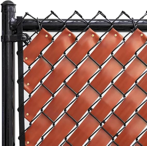 Chain Link Fence Privacy Tape (Redwood)
