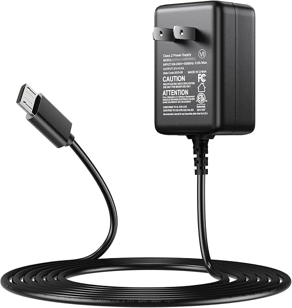 Raspberry Pi Power Supply, SoulBay 5V 3A Micro USB AC Adapter, 6 Feet Cord
