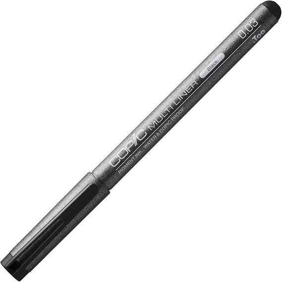 Copic Markers Multiliner 0.03 Black Pigment Based Ink, 1 Count (Pack of 1)