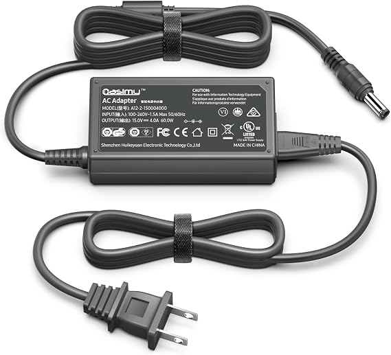 15V NW-150480D2 Adapter Power Cord for Neewer Photo Studio Ring Light 14 inch 18 inch 14" 18" Photography Lighting N10088612 NW-150480D2 P600 RGB660 RGB960 Neewer Led Light Charger