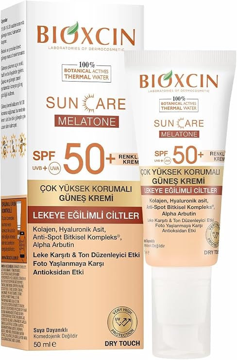 Bioxcin Sun Care Lekeye Eğilimli Ciltler İçin Çok Yüksek Korumalı Renkli Güneş Kremi 50 SPF - Leke Tinted 50 Ml