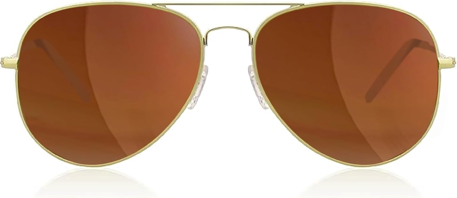 grinderPUNCH Polarized Classic Aviator Sunglasses Fashionable Lightweight Sunglasses for Men UV Protection