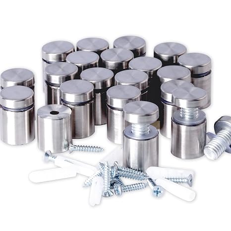 Standoff Screws for Wall Mount, 20 Pcs 3/4 x 1 in Stainless Steel Mounting Hardware, for Hanging Acrylic Picture Frame and Sign Standoffs Acrylic Screws