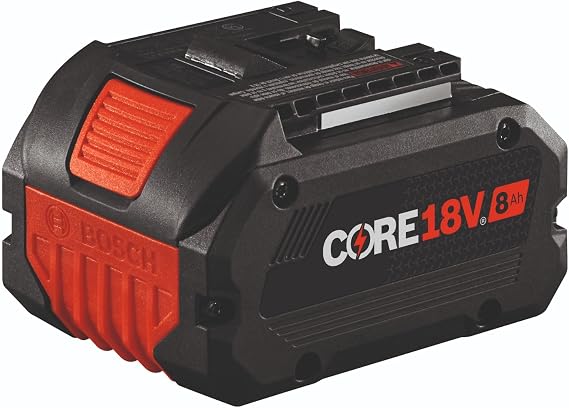 Bosch GBA18V80 18V CORE18V Lithium-Ion 8 Ah High Power Battery | CoolPack 2.0 cooling, high-output cells, lightweight design