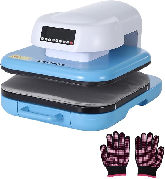 Garvee Auto Heat Press Machine 15x15 T Shirts Smart Press Machine Adjustable Pressure, Digital Display