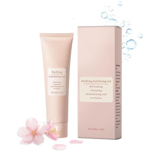 Purifying Exfoliating Gel, Facial Gentle Exfoliating Gel Deep Cleansing for All Skin Types
