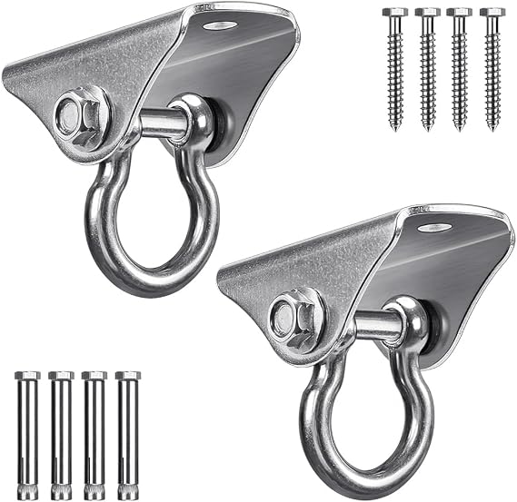 SELEWARE Heavy Duty Swing Hanger Stainless Steel Ceiling Swing Hooks 2 Pack