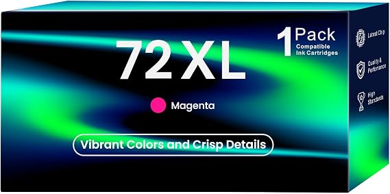 72 Ink Cartridge Magenta Replacement for HP 72 Ink Cartridges Compatible with DesignJet T790 T1200 T610 T620 T770 T795 T1100 T1120 T1300 T2300