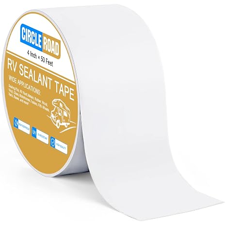 RV Roof Tape White 4 Inch X 50 Feet RV Repair Sealant Tape UV-Resistant