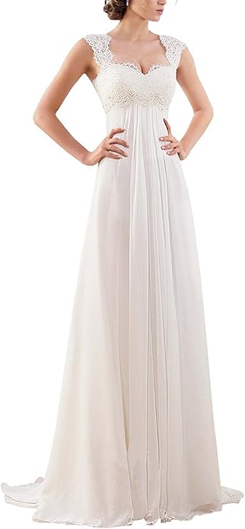 Wedding Dresses for Bride 2023 Sleeveless Lace Petite/Plus Size Bridal Gowns for Civil Wedding for Beach Wedding