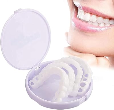 Denture Teeth Temporary Fake TeethSnap On Veneers, Snap in Teeth for Men and Women,Cover The Imperfect Teeth,No Pain No Shot No Drilling,Fix Confident Smile2 Pcs