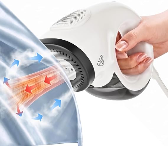 Vacuum Steamer for Clothes,2 in 1 Steaming & Ironing with 25s Fast Heat-Up
