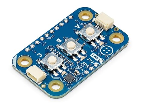 Arduino Modulino Buttons [ABX00110] - 3 Button Module Compatible with Qwiic with LEDs for Projects Interactive Controls