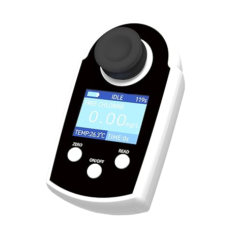 Digital Chlorine Tester DPD Colorimetric Method 0.0010.00mg/L Range, 0.01mg/L Accuracy, 5s Fast Reading, Waterproof for Pool, Spa, Drinking Water, Tap Water No Test Strips