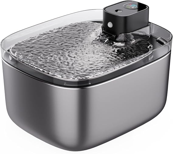 5.5L Portable Automatic Stainless Steel Water Fountain for Dogs & Cats