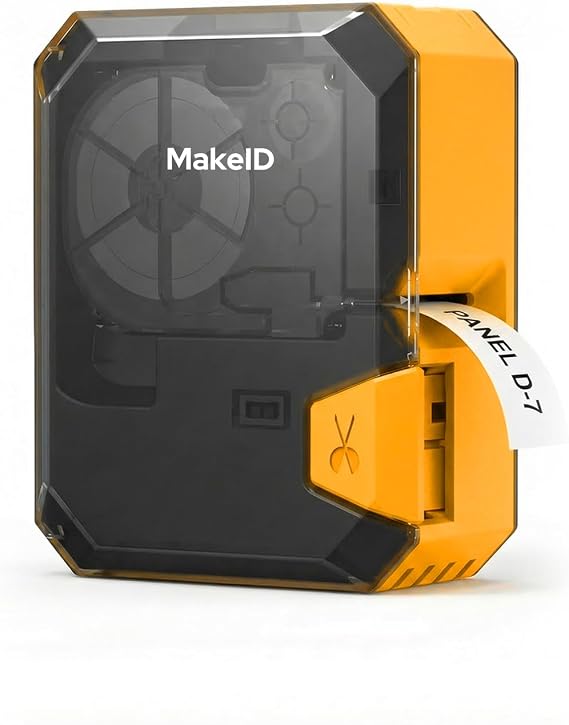 Makeid P31S 1 Inch Thermal Transfer Label Maker, High Temp/Dustproof for Heat Shrink Tubing, Cable Identification, Wire Marking, Compatible with Phone&PC