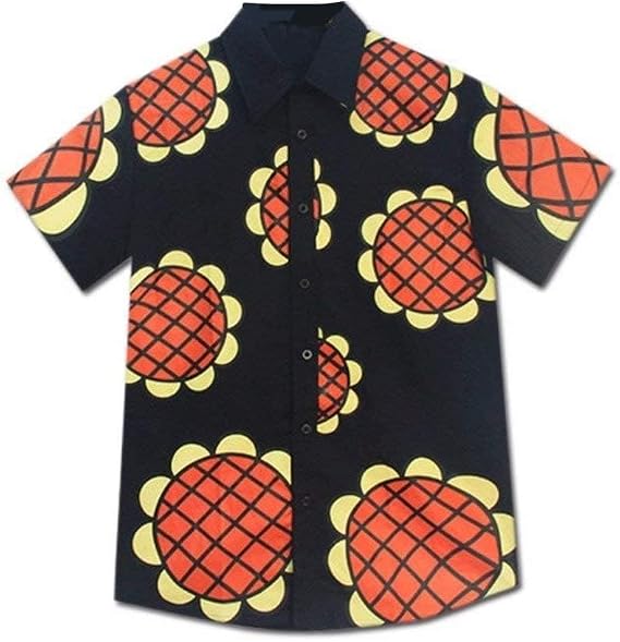 Anime Sunflower Cartoon t-Shirt New World Dressrosa Cosplay Costumes Casual Tops Tee Navy Blue