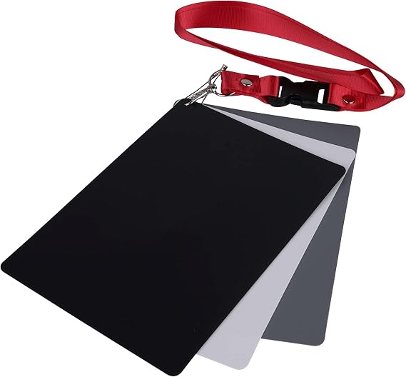 Big Size White Balance 18% Grey Cards Digital Photography Exposure Card Custom Color Calibration Camera Checker for Digital Photography Video DSLR and Film (5.12" X 7.08")