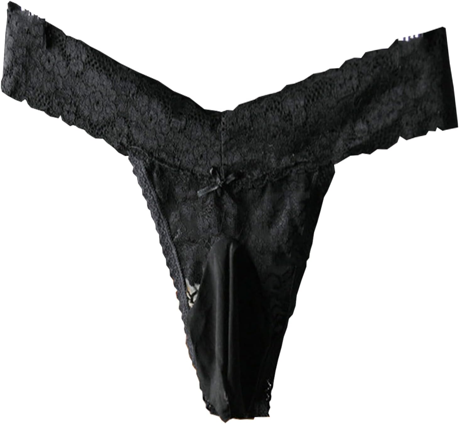 Mens Sissy Thong Underwear Panties, Sexy Lace Feminine Lingerie Clothes for Male Girly Femboy
