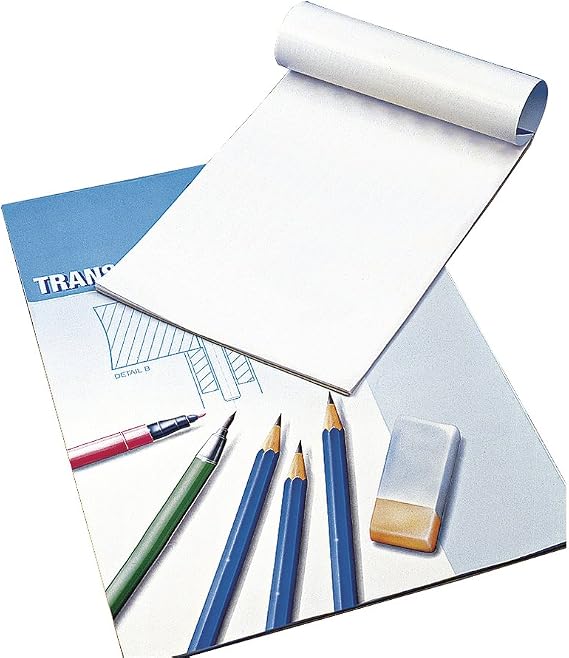 Rayher 8147900 Tracing Paper Pad DIN A3, 25 Transparent Paper Sheets for Drawing, Sewing and Woodworking, 80gms