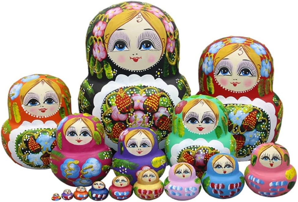 Nesting Doll Matryoshka Russian Doll 15pcs Russian Matryoshka Doll Exquisite Craft Matryoshka Doll Matryoshka Nesting Doll