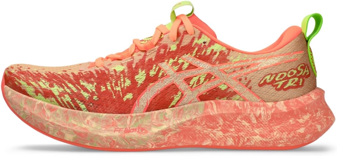ASICS Women's Noosa TRI 16 Running Shoe, 6.5, Orange Glow/Flash RED