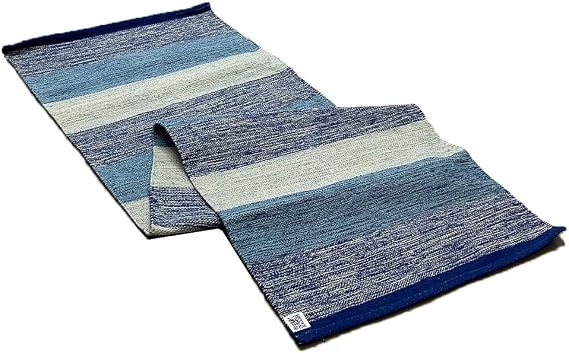 Handmade Cotton Yoga Mat Non-Toxic, Non-Slip, Extra Comfortable Mat (72x26 inches) for Hot Yoga, Ashtanga, and All Yoga Practices Washable, Durable, and Soft Rug