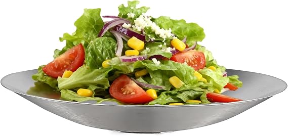 SANQIAHOME 18/8 Staniless Steel Large Serving Bowls,31cm/12.2 in,mixing-bowls pasta-bowls salad-bowls Silver